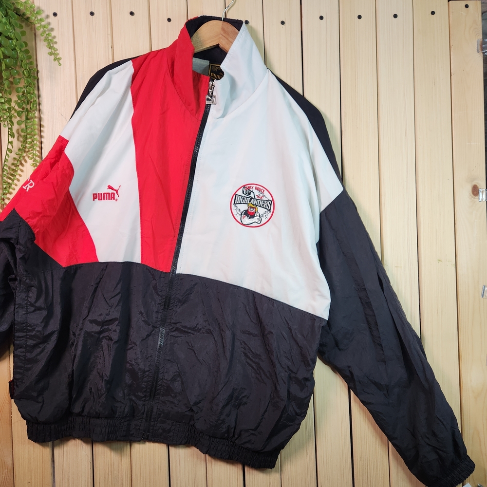 Vintage Puma Windbreaker Jacket Highlanders AAA, Windbreaker
